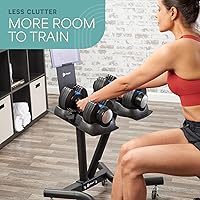 Vista 4 de Lifepro Soporte de mancuernas ajustable con ruedas y soporte para teléfono o tableta, compatible con PowerFlow Plus, PowerUp Plus y otras marcas