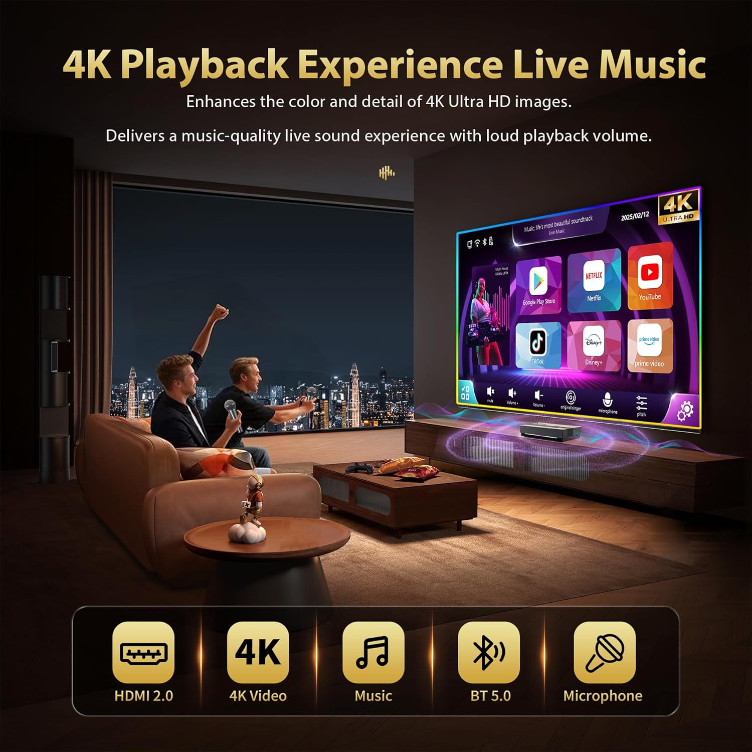 GREVA KTV Box Android 13.0, Smart TV Box Android 13.0 8K RK3528 Chipset Support WiFi6 BT5.0 Ethernet LAN HDR10 3D HD Smart Streaming Media Player, Karaoke Mic System Without Microphone & Receiver