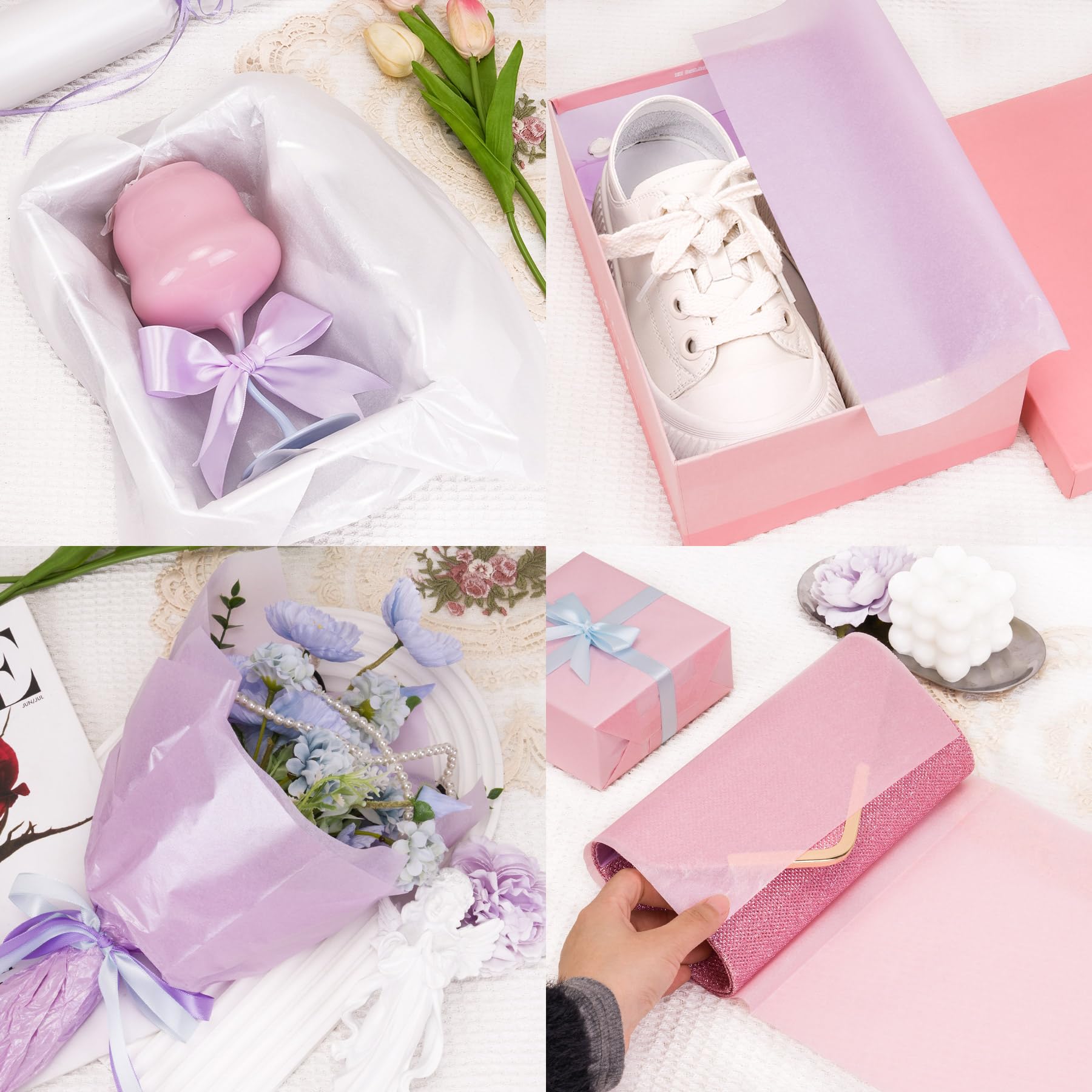 ADQUATOR 30 Fogli Carta Velina Metallizzata 50x35 Cm – Perlata E Luccicante Per Confezioni Regalo Fai Da Te, Compleanni E Matrimoni