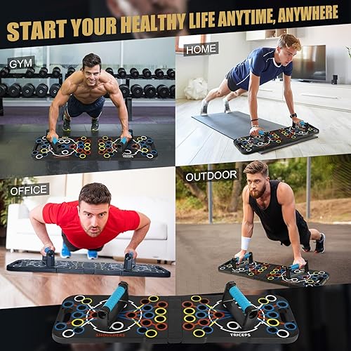 Miniatura 7 de Tabla de flexión plegable ajustable 56 en 1 para ejercicio, entrenamiento de fitness para entrenamiento de fuerza muscular máxima para hombres y