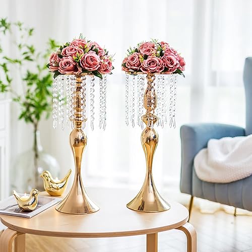 Miniatura 5 de Centros de mesa de flores para mesas de boda decoraciones de mesa de boda, bolas de flores de rosas polvorientas para centros de mesa de compromiso,