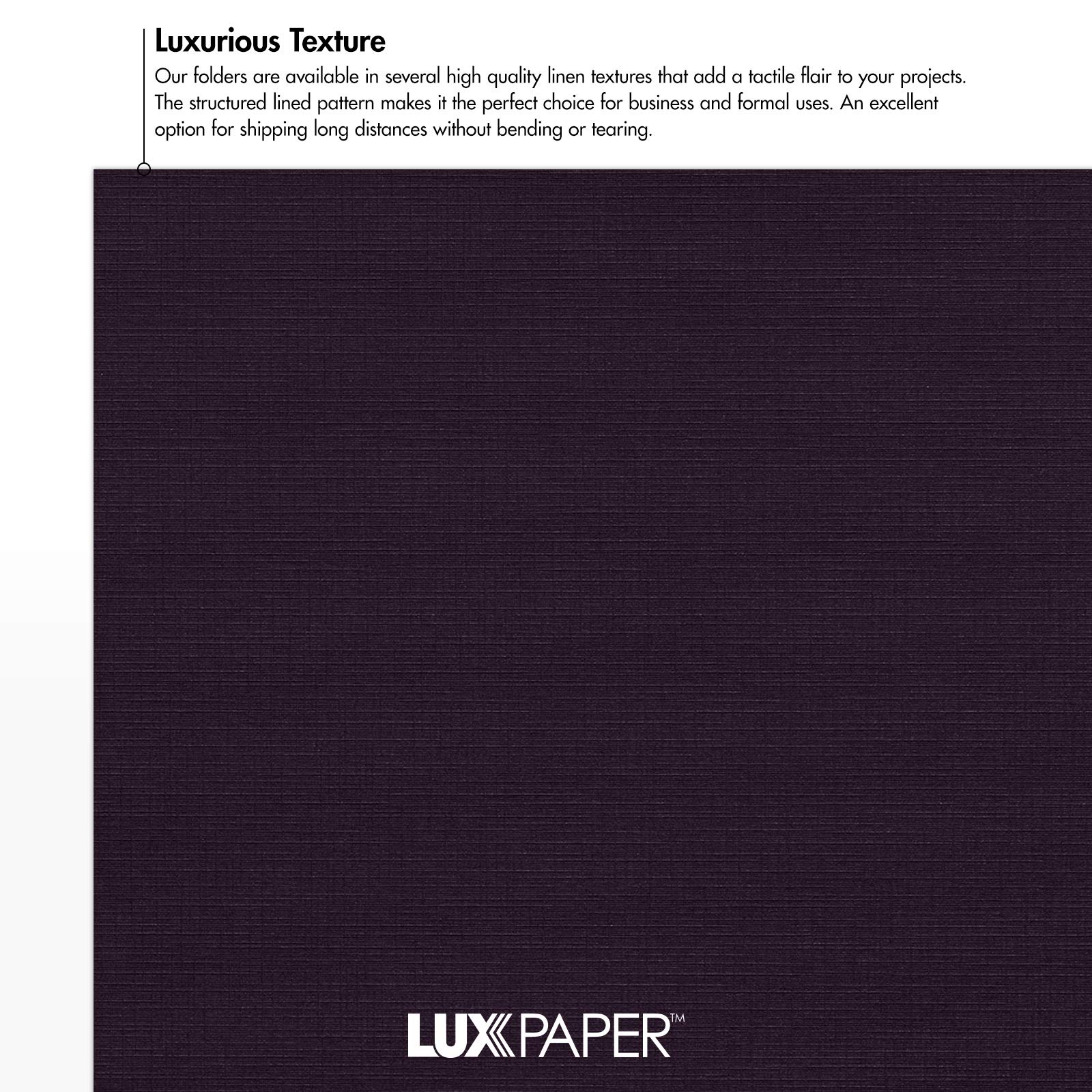 LUXPaper Präsentationsmappen, 22,9 x 30,5 cm, 2 Taschen, Burgunderrot, Leinen, 45,4 kg, 50 Stück
