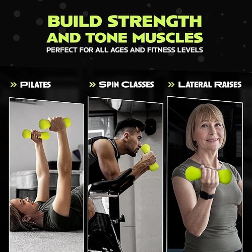 Miniatura 4 de Rage Fitness Dumbbell Hand Weight (Sold in Pairs), PVC Coated, Texturized Rubber Exercise & Fitness Dumbbell for Home Gym Equipment Workouts