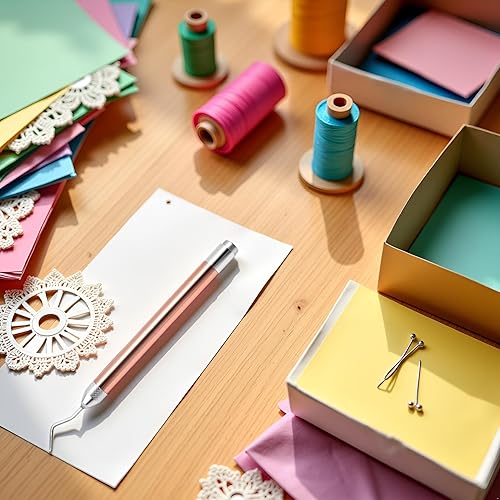 Miniatura 7 de Herramientas de deshierbe LED doradas para vinilo pluma iluminada con pin y gancho para quitar pequeños proyectos de vinilo o hierro cortes, artes,