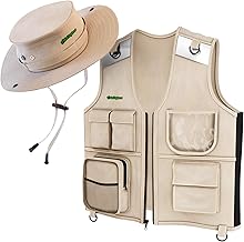 Best Kids Explorer Vest and Hat Costume - Backyard Safari Cargo Vest Kids Outdoor Activity - Gifts for young kids, boys and girls ages 4-8 Review 