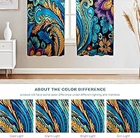 Vista 82 de Shrahala Ethnic Geometric Tribal Kitchen Valances Half Window Curtain, Native American Navajo Tribal Design Print Kitchen Valance for Window Ink
