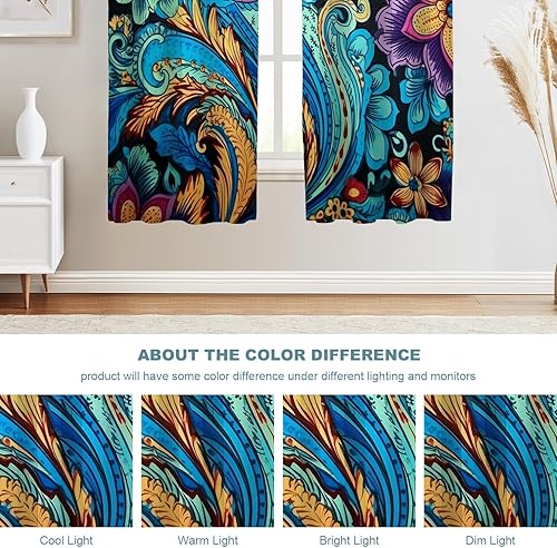 Vista 82 de Shrahala Ethnic Geometric Tribal Kitchen Valances Half Window Curtain, Native American Navajo Tribal Design Print Kitchen Valance for Window Ink