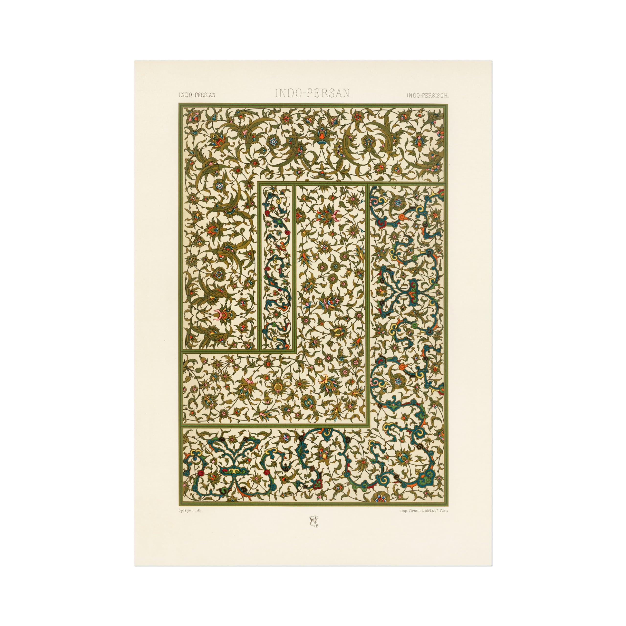 Lithographie Arabe "L'ornement Polychrome" D'Albert Racinet - Impression Giclée A4 (21,1 X 29,7 Cm) - Papier Brillant 300g/m² - 6