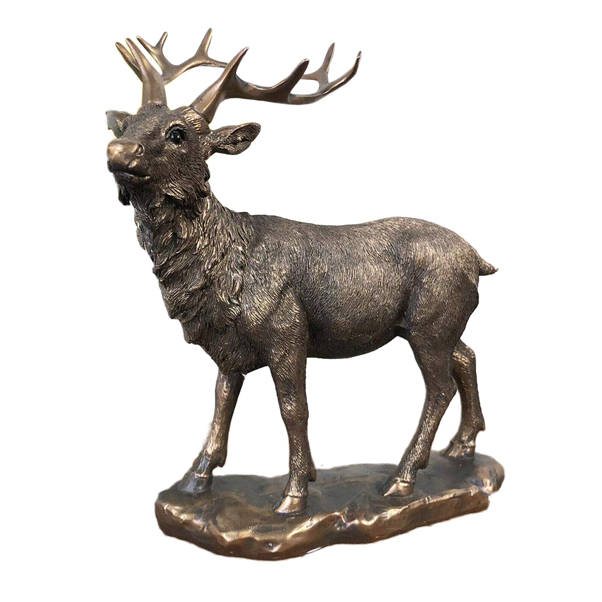 Darthome Vintage Bronze Effect Resin Stag Deer Reindeer Sculpture Figurine Ornament Small