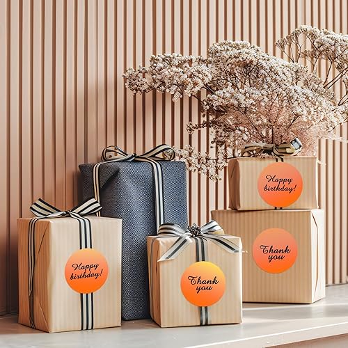 Miniatura 9 de Yeachlaing Etiquetas adhesivas térmicas redondas marrones de 2 pulgadas, etiquetas térmicas directas circulares autoadhesivas, etiquetas adhesivas