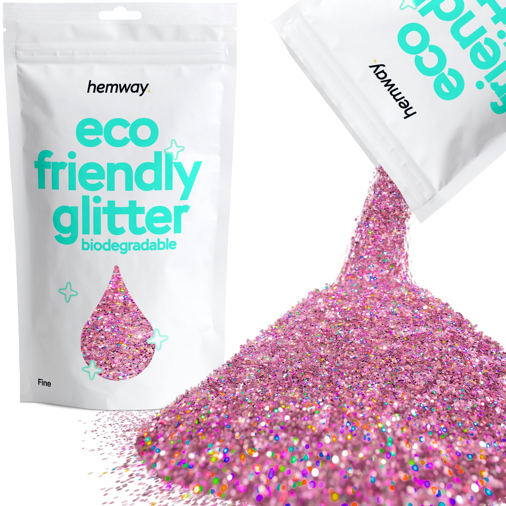 Eco Friendly Biodegradable Glitter, Pink Holographic, Fine (1/64" 0.015" 0.4mm)