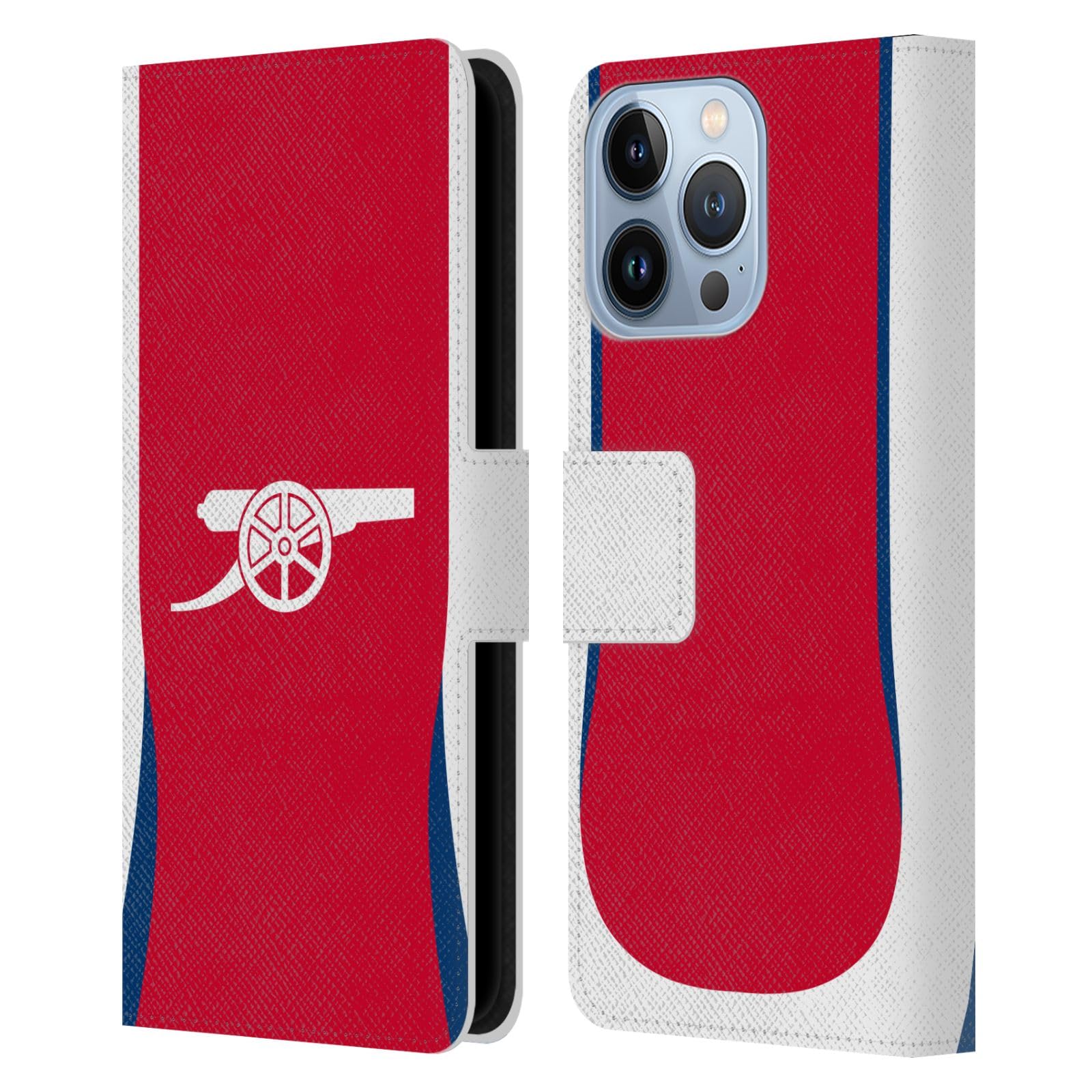 Head Case Designs Officially Licensed Arsenal FC Home 2024/25 Kit Leather Wallet Case Compatible With Apple iPhone 13 Pro โ image 1