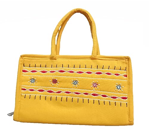 srishopify handicrafts Hand Held Bags for Women Cotton Handmade MINI Hand Bag for Ladies Mobile Purse for Girls | Rakhi Gift For Sister On Rakshabandhan Gift For Sister Small Size Multicolor