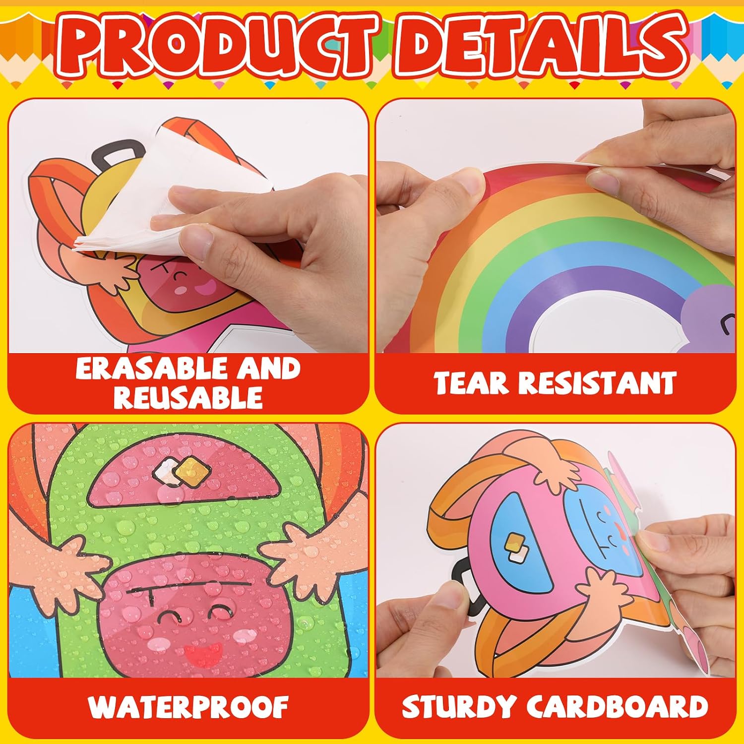 gisgfim Welcome Back to School Bulletin Board Decorations Set Schoolbag Paper Cutouts Colorful Cartoon Backpack Classroom DIY Photo Craft Bulletin Board Decor for Preschool Home Door Chalkboard Wall image 3