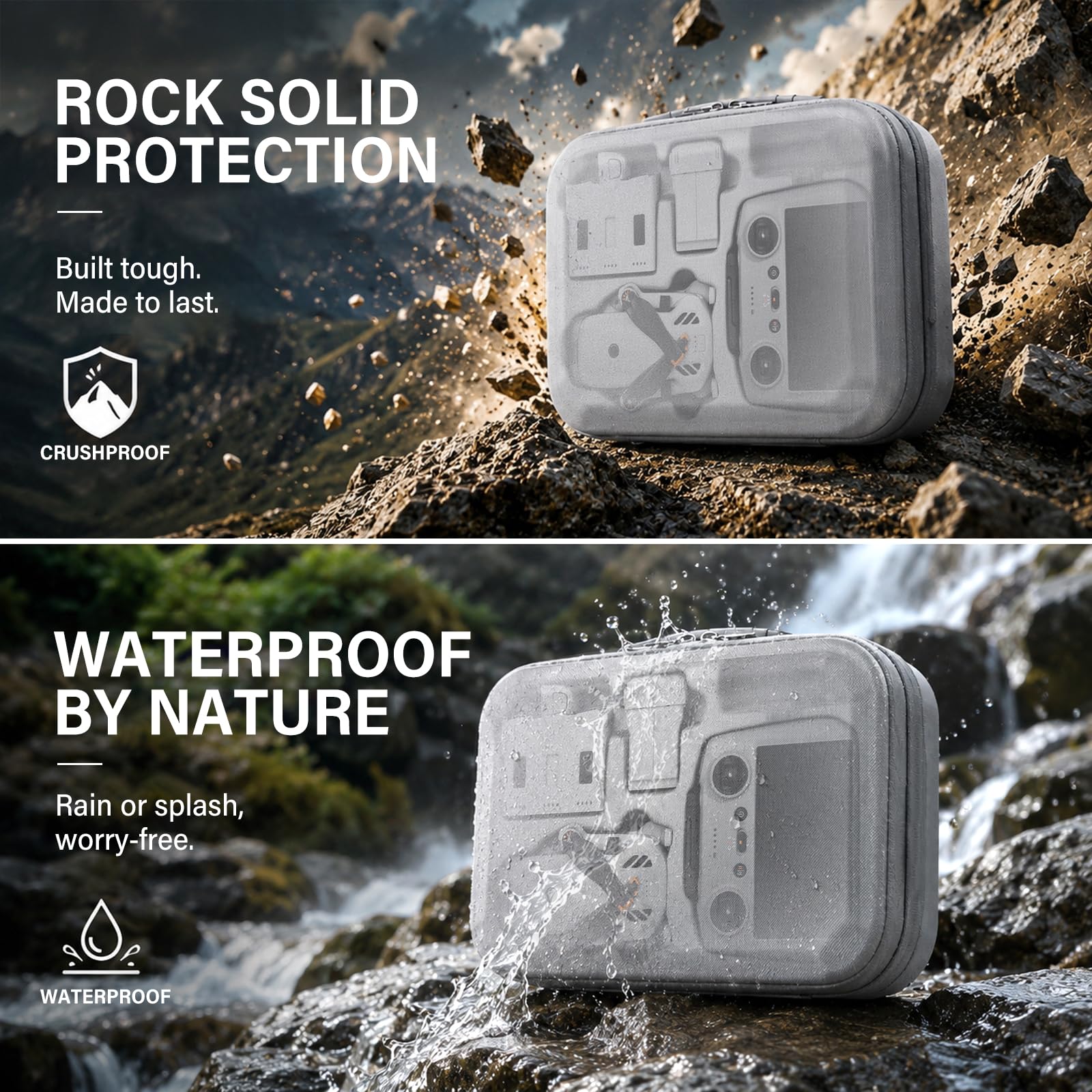 Sacoche pour DJI Lito X1/Lito 1, Étui Case pour DJI Lito X1/Lito 1 Fly More Combo Accessoires Housse, pour RC-N3/RC 2 Manette et Batterie Transport Boîte de Voyage, pour Drone Rangement