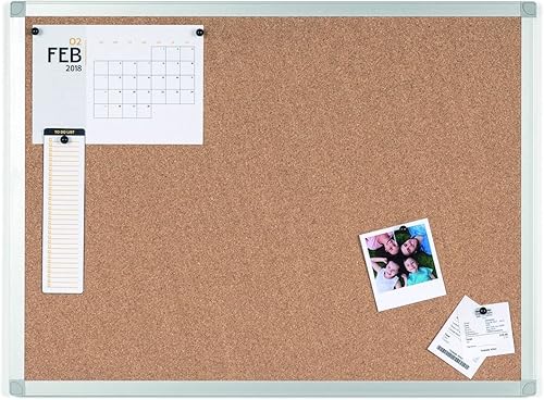 Miniatura 16 de Mastervision Ayda - Tabla de corcho para bulletion Board, 24 x 36 pulgadas, tablero de corcho para montaje en pared, kit de montaje en pared