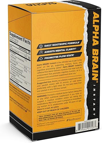 Miniatura 4 de ONNIT Alpha Brain Instant - Sabor a piña - Suplemento de memoria nootrópico para el cerebro - Apoyo cerebral para concentración, energía y claridad