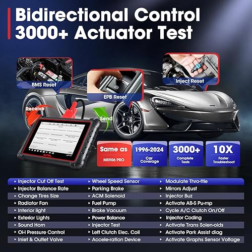 Miniatura 5 de Autel Escáner MaxiPRO MP900, 2025 más nuevo de MS906BT MP808BT PRO MK900 MX900 MK808S, codificación ECU, herramienta de escaneo de diagnóstico