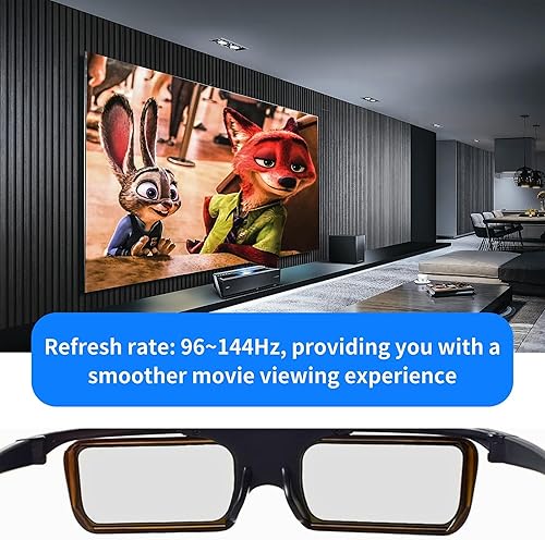 Miniatura 5 de Sintron ST08-BT - Lentes con obturador activo 2X 3D recargables para RF 3D TV, gafas 3D para Sony, Panasonic, proyector 3D Epson, Samsung 3D TV,