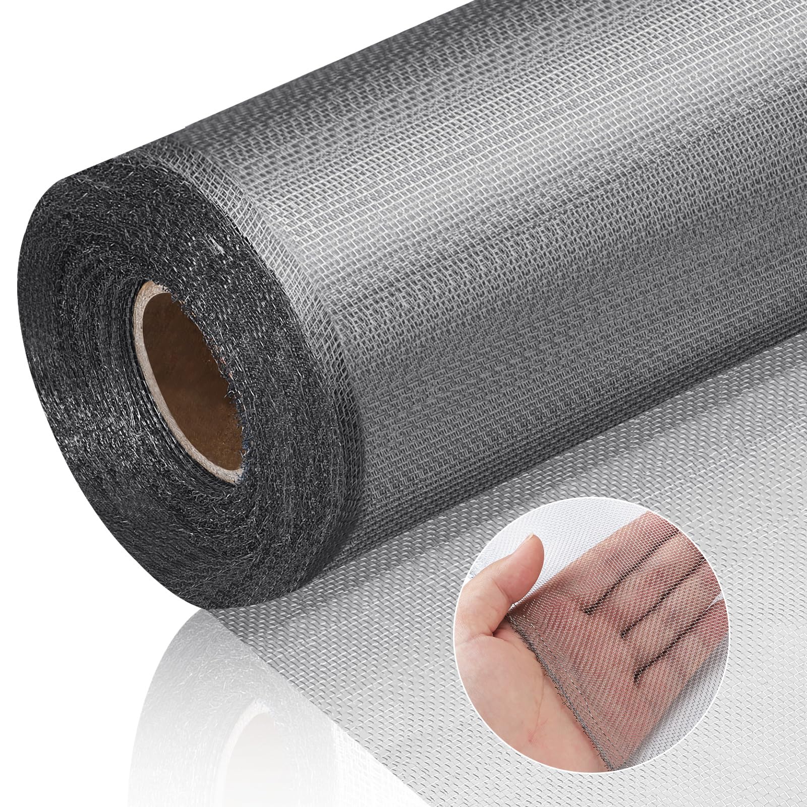 Landhoow 304 Stainless Steel Mesh Screen Wire Mesh Metal Mesh Screen Wire Mesh Screen Prevent Mouse Hornets Rodents Entering for Vent Cage Garden Window Filter (20 Mesh,47 Inch x10 Ft)