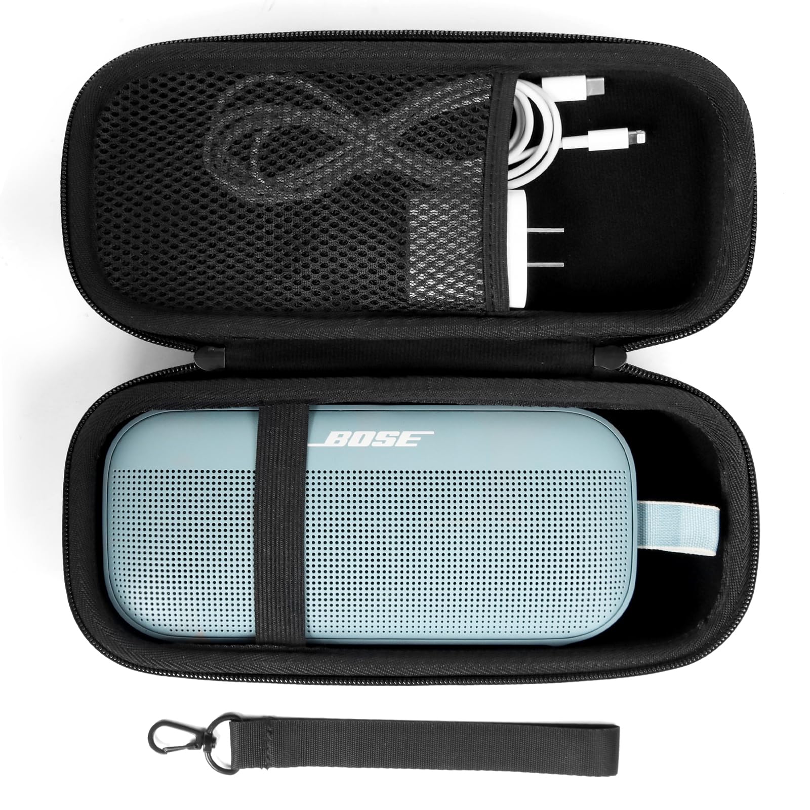 SnawikiBag Hard Travel Speaker Case for Bose SoundLink Flex Speaker,For Anker Soundcore Motion 300 Wireless Hi-Res Portable Speaker,Waterproof and Drop-Proof, Box Only (Black)…