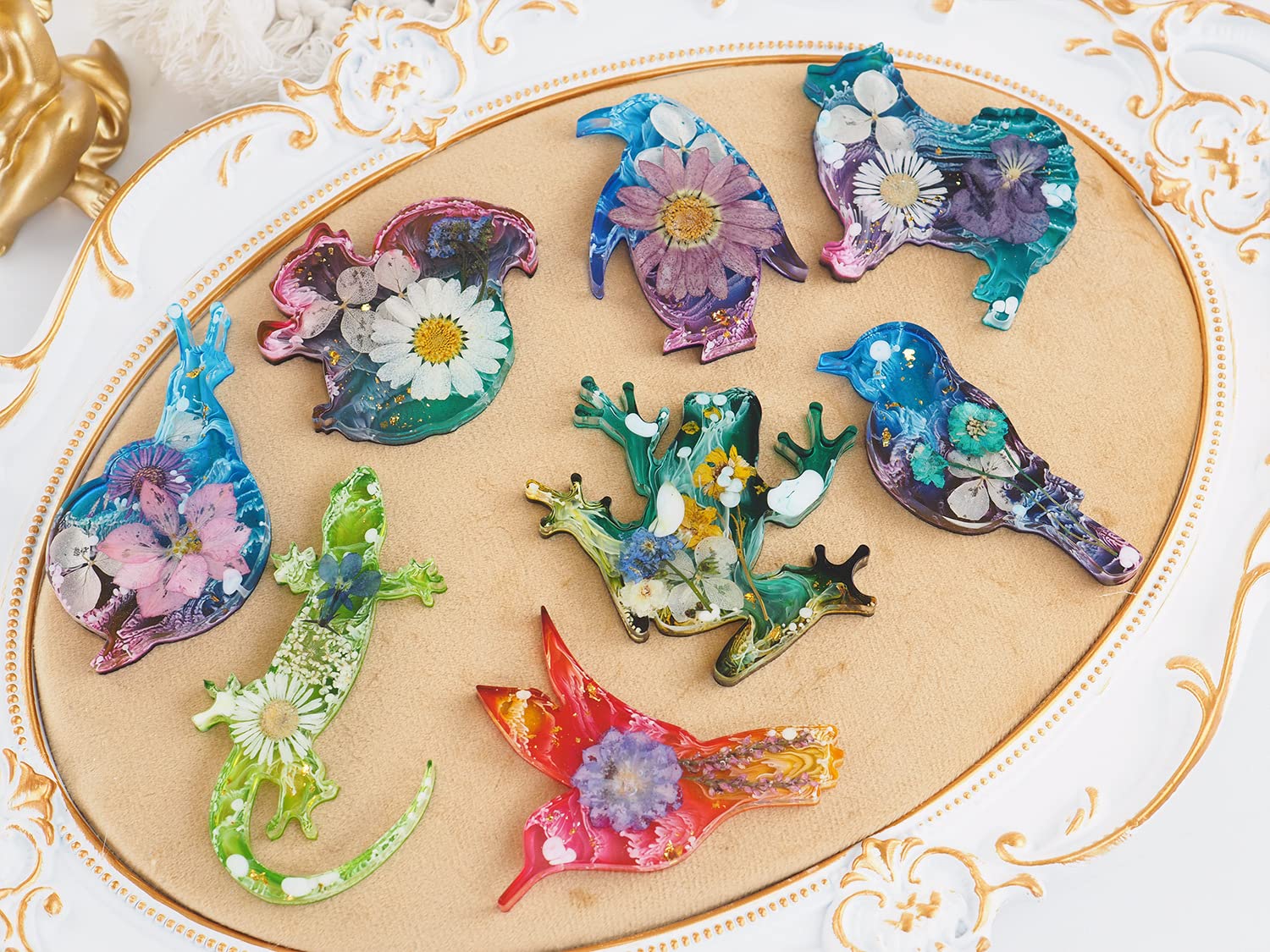 Amazon.co.jp: Evergarden シリコンモールド 生き物 爬虫類 鳥 トカゲ