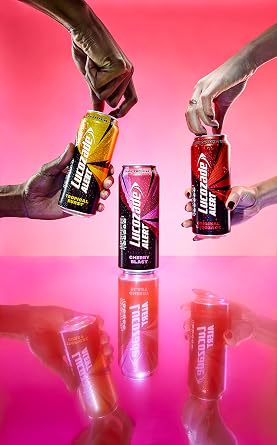 Lucozade Energy Alert Original 6x4x500ml- can ; High Caffeine Energy Drink ; Naturally-sourced caffeine ;Great Taste; Contains vitamin B3 to help reduce tiredness ;Fully recyclable