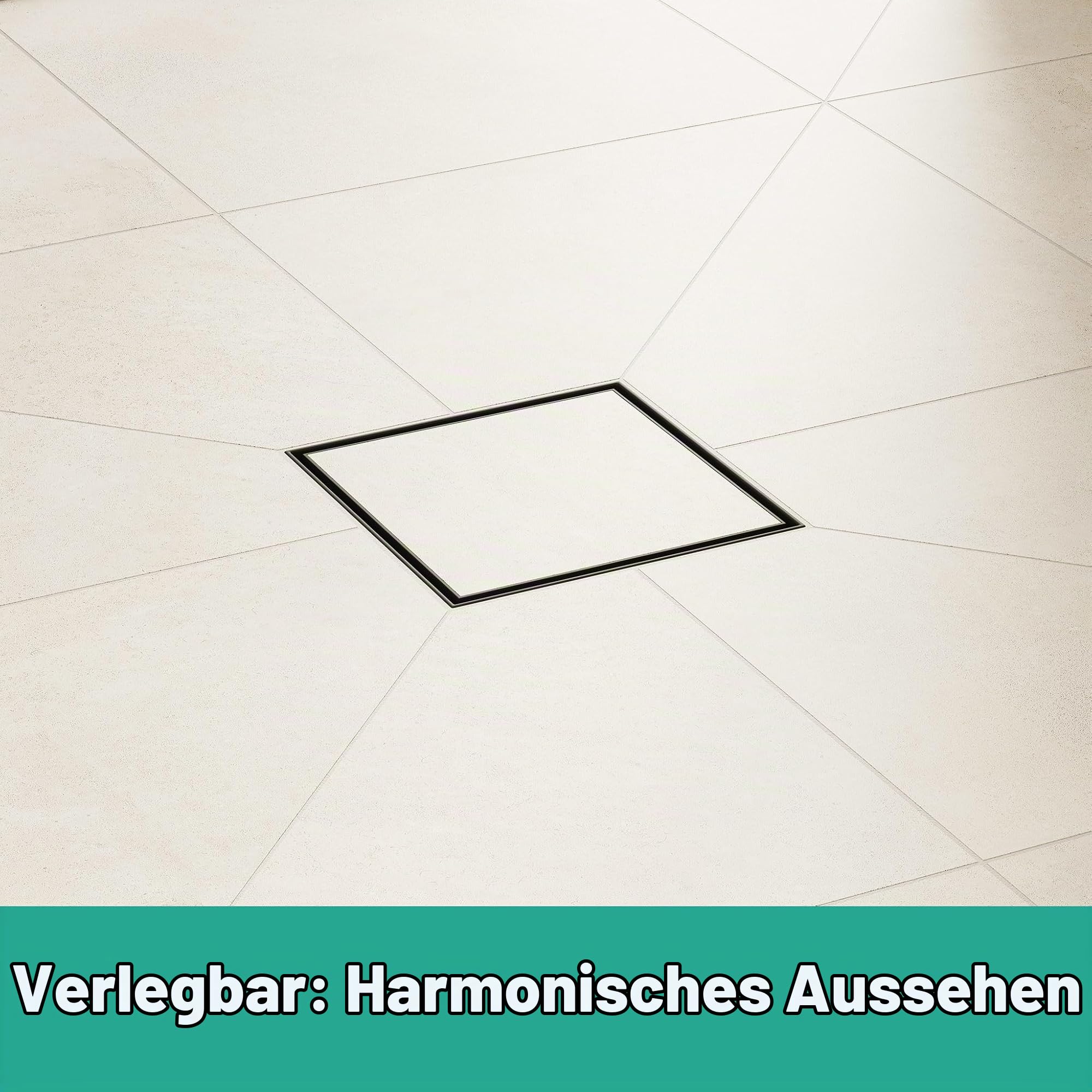 hansgrohe 56247800 RainDrain Point Punktablauf 100/100 rückseitig befliesbar Edelstahl gebürstet Komplettset