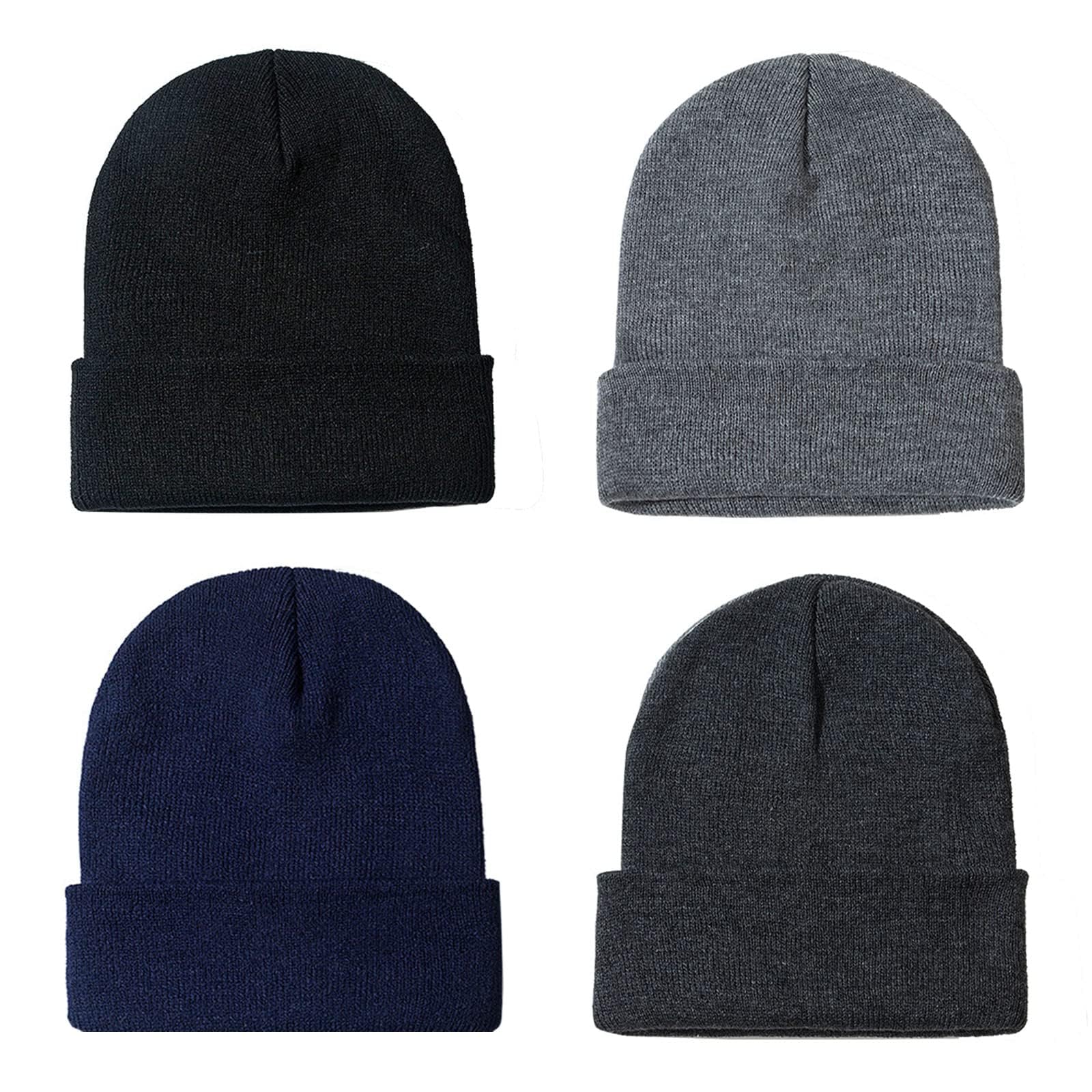ZOORON Beanie for Men Women Slouchy Winter Beanie Hats Cuffed Skull Caps