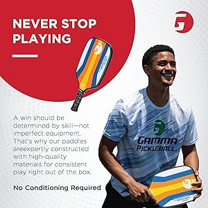 GAMMA Pickleball Paddles, Quantum Series, Micron 5.0, Neutron 5.0, Voltage 5.0, Atomic 5.0, USAPA Approved, Graphite Pickleball Paddle, Polypropylene Core, Honeycomb Grip, Great Feel, More Control