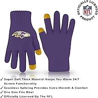 Vista 137 de Ultra Game Gorro de invierno de punto súper suave oficial de la NFL con guantes extra cálidos para pantalla táctil
