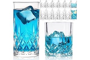 12-Piece Drinking Glasses Set for Sophisticated Entertaining