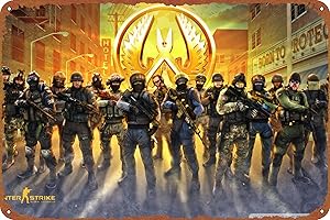 Counter-Strike: Global Offensive Metal Sign - The Perfect Addition to Any Gaming Space