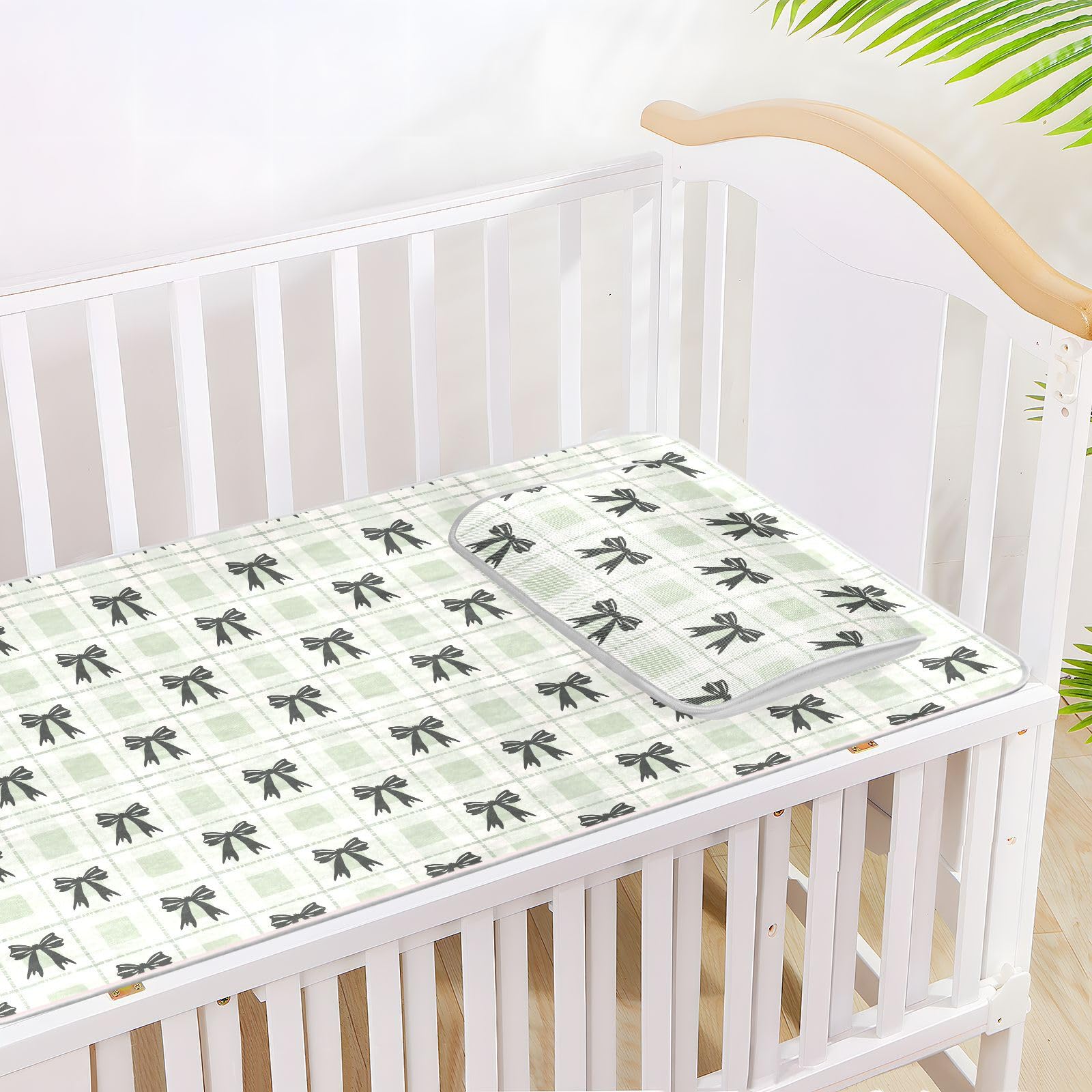 Alèse de matelas pour bébé rafraîchissante 71 cm x 132 cm Alèse respirante pour lit de bébé et de tout-petit