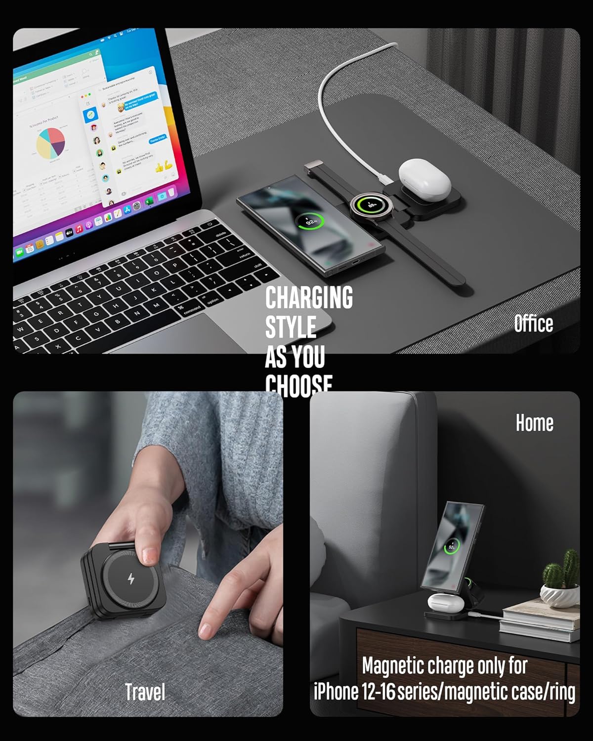 Ultimate Convenience: Review of the Foldable 3-in-1 Wireless Charging Station for Samsung Devices