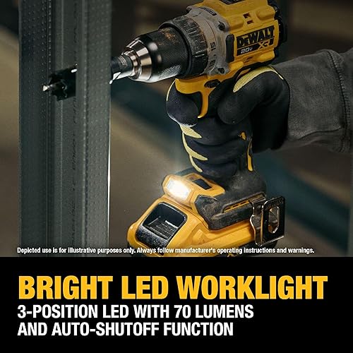 Miniatura 8 de DEWALT - Kit de destornillador inalámbrico sin escobillas de 20 V MAX XR de 12 pulgada con baterías y cargador DEWALT POWERPACK (DCD801QQ2)