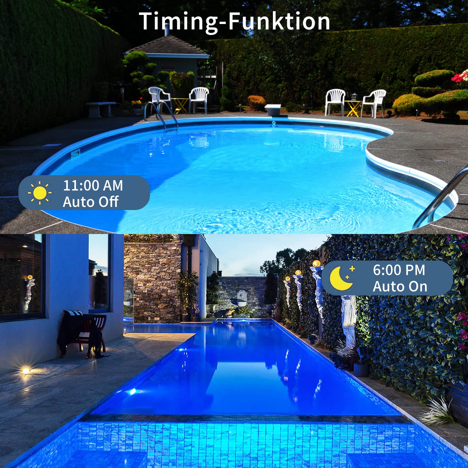 COOLWEST RGB Luces de la piscina LED PAR56 18W Iluminación de piscinas con Control Remoto 12V AC/DC, Luminarias subacuáticas IP68 impermeables Reemplazar bombillas halógenas de 150W