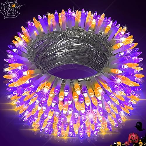 Miniatura 32 de 1500 luces LED de Navidad para uso al aire libre, 470 pies, 12 modos de luces de cadena LED blancas frías con temporizador regulable, luces de