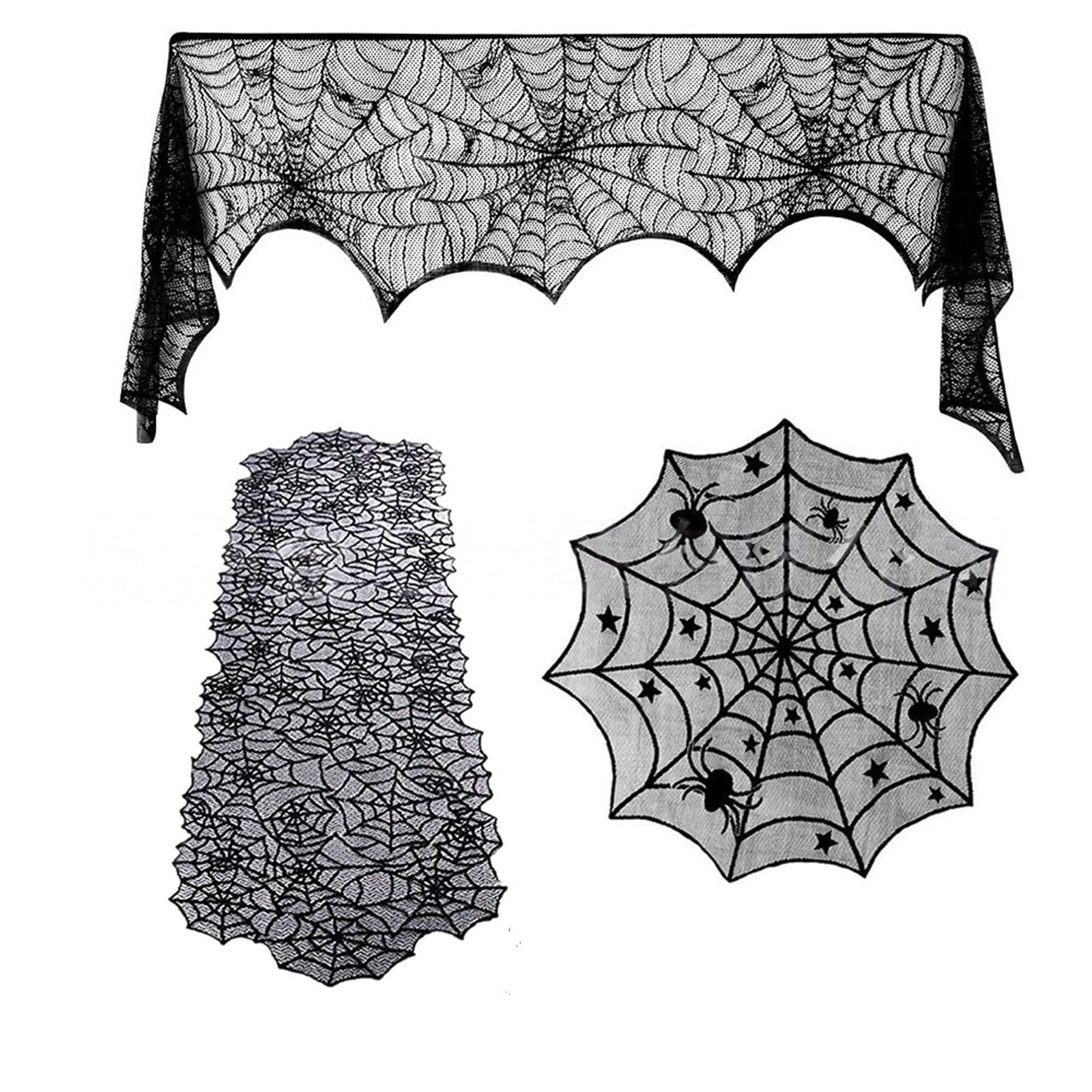 Plcpdm G Halloween Tablecloth And Light Covers Set For Dinin Table Mantels Holiday Decorations Washable Table Runner Lampshade Halloween Linen