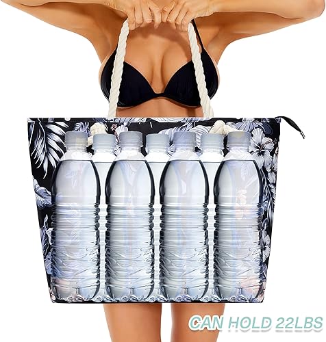 Miniatura 5 de WLLWOO Beach Bags For Women,Extra Large Beach Tote Waterproof Sandproof,Swim Pool Totes Bag Vacation Beach Bag