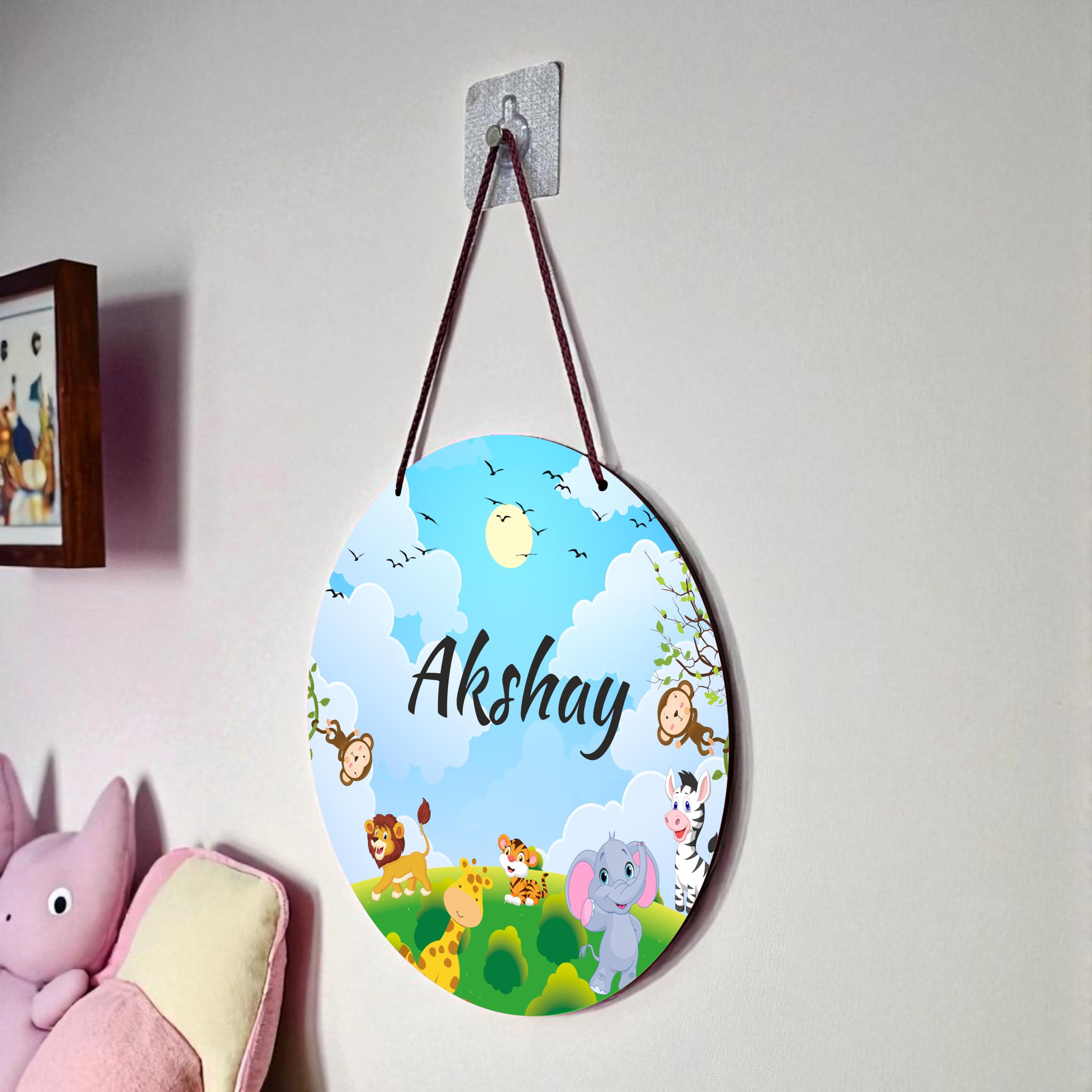 Personalized Kids Name Plate - Animal Theme -6 Personalized Kids Name Plate - Animal Theme -6