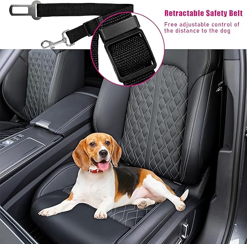 Miniatura 3 de 2 correas de seguridad para perros para automóvil, arnés ajustable de nailon para mascotas, correa de sujeción para cables de seguridad para