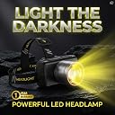 Drumstone Rechargeable LED Headlamp Torch with Adjustable Strap & USB Charging, Hands-Free Head Flashlight for Camping, Hiking, Fishing, Night Work & Emergency Use gallery image
