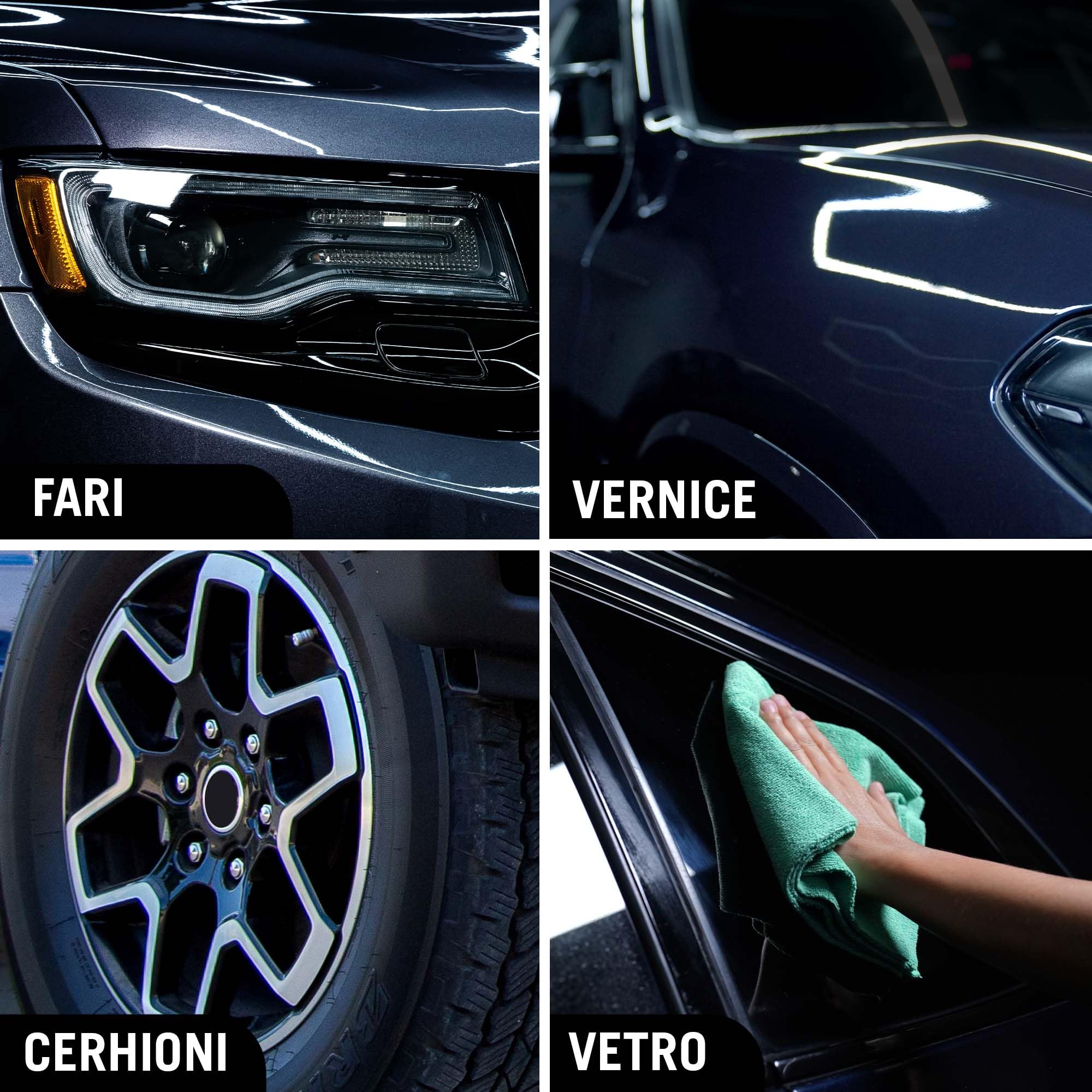 Turtle Wax Hybrid Solutions Ceramic 3-in-1 Detergente per Auto, lavaggio senza acqua, protezione duratura con cera idrofobica e alta brillantezza, sicuro su vernice, vetri, rifiniture e cerchi, 500 ml