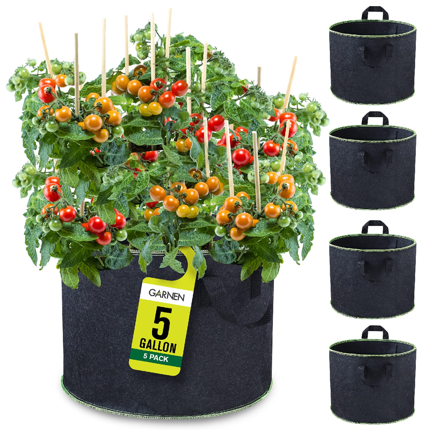 ROEOWENE 5PCS Sac De Plantation 20L/5 Gallons Avec Poignées