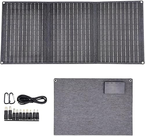 Panel solar portátil de 30 W para camping, cargador plegable de alta eficiencia del 23% con salidas USB-CUSB-ACC, diseño impermeable para RV,