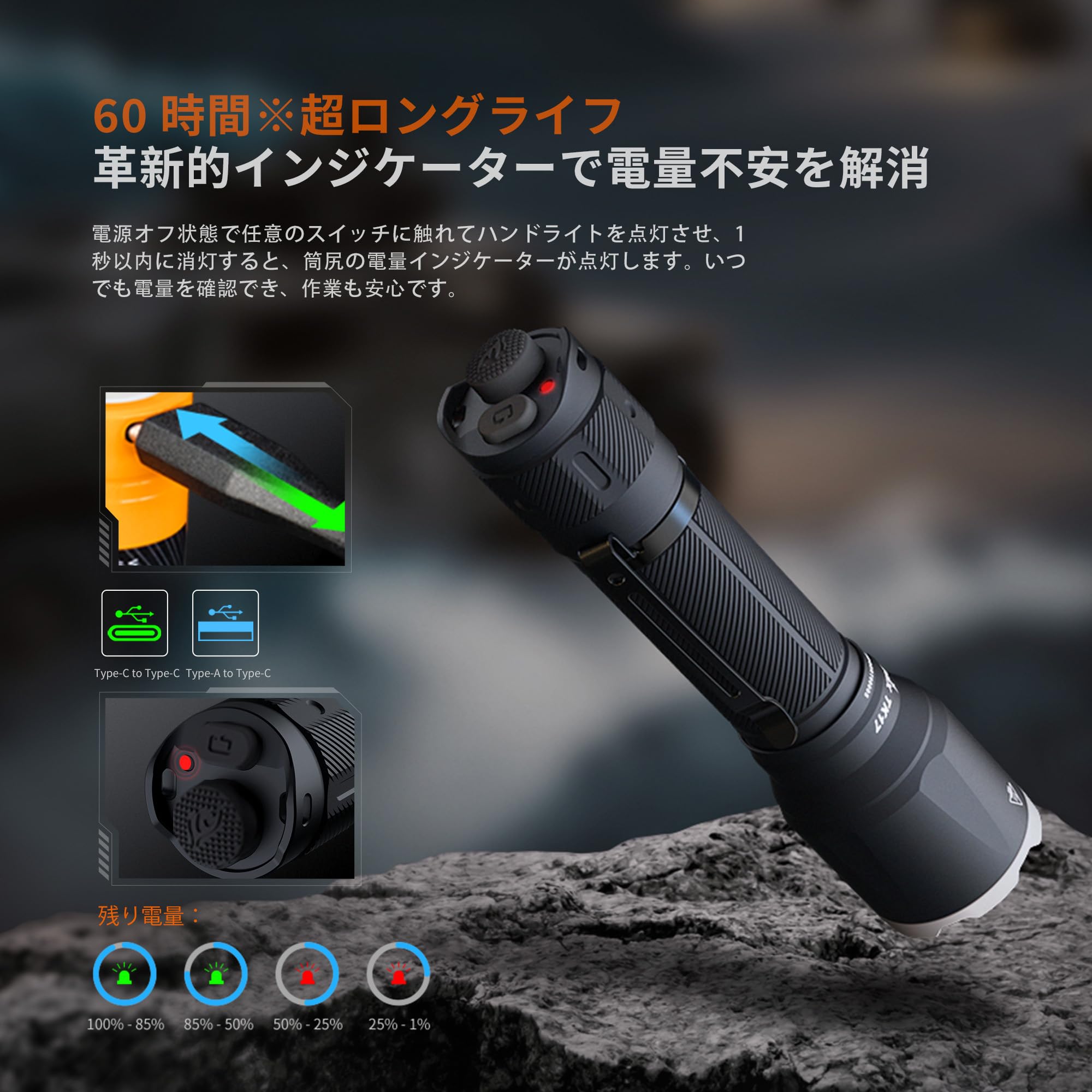 Amazon.co.jp: Fenix TK17 懐中電灯 3600ルーメン タクティカルライト