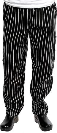 Chef Works Men's Lightweight Slim Fit Chef Pants - Comfortable Kitchen Pants With Multiple Pockets