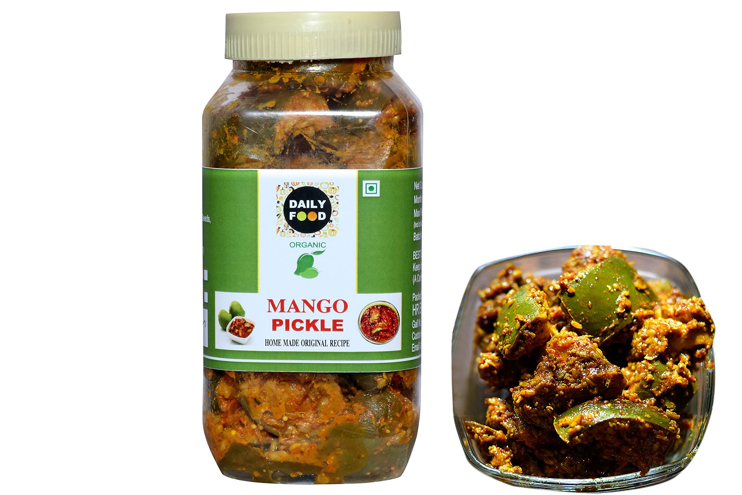 DAILY FOOD Homemade Organic Natural Mango Pickle Aam Ka Achar (400gm)