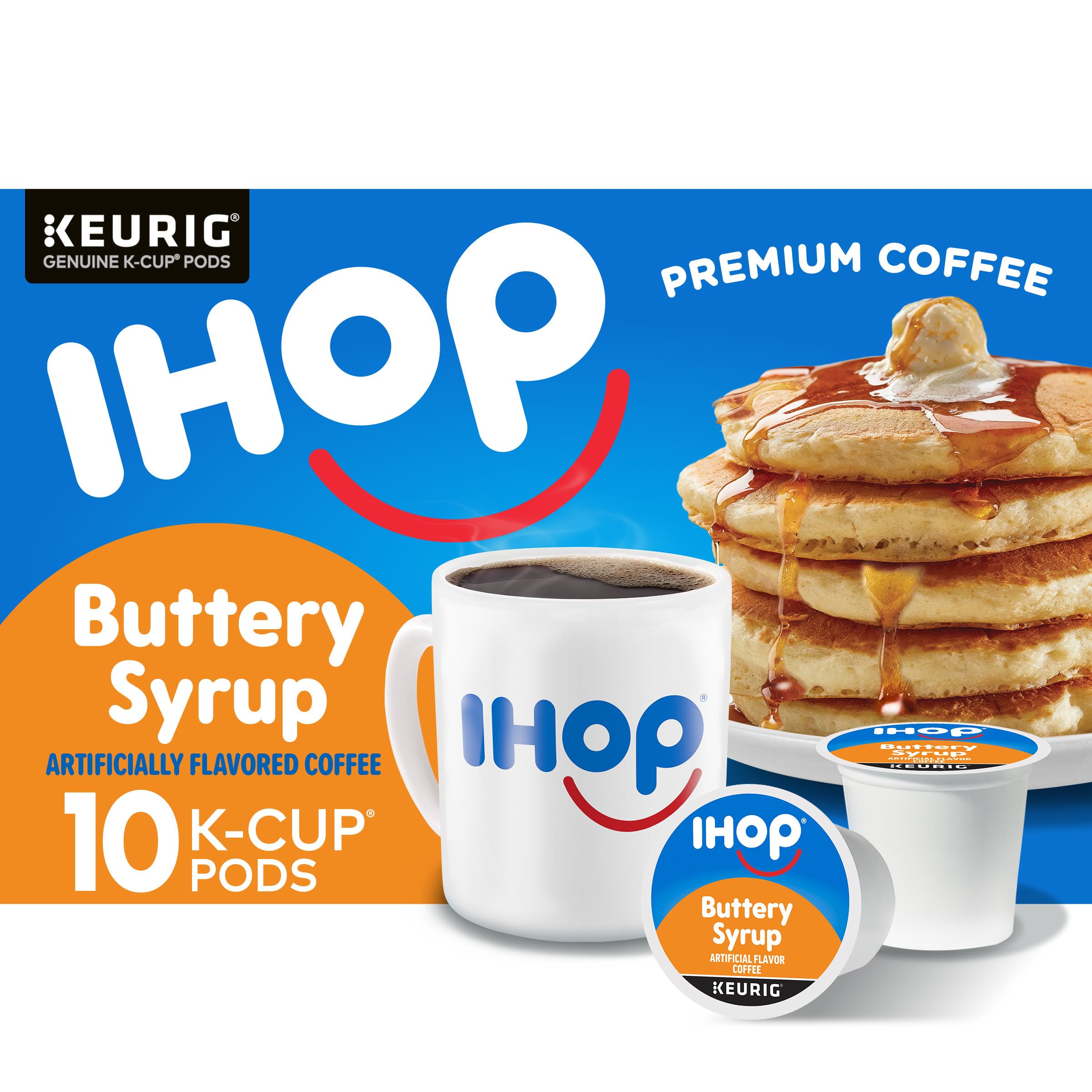 IHOP Buttery Syrup Flavored Keurig K-Cup Coffee Pods, 10 ct Box